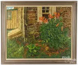 farmhouse with flowers by Franz de Merlier, oil on canvas, sold Jul 2026