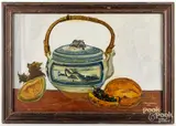 still life titled Tiffin by Carol Fahrney, oil on canvas, sold Jul 2026