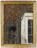 For Whom the Bell Tolls by Carol Fahrney, oil on board, sold Jul 2026
