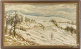 winter landscape by Franz de Merlier, oil on canvas, sold Jul 2026