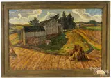The Calf's Pound by Franz de Merlier, oil on canvas, sold Jul 2026
