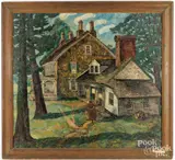 farmhouse by Franz de Merlier, oil on canvas, sold Jul 2026