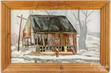 Old Barn by Carol Fahrney, oil on board, sold Jul 2026