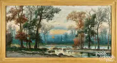 panoramic sunset landscape by Christopher Shearer, oil on canvas, sold Jun 2026