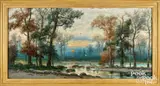 panoramic sunset landscape by Christopher Shearer, oil on canvas, sold Jun 2026