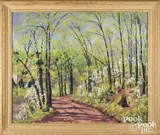 Pennsylvania spring landscape by Harry Martin Book, oil on canvas, sold Jun 2026