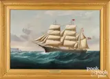 of the American Bark by William York, oil on canvas, sold Jun 2026