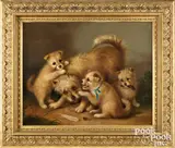 of a dog and pups by Susan Waters, oil on canvas, sold Jun 2026