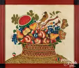 theorem basket of fruit by David Y. Ellinger, oil on velvet, sold Jun 2026
