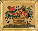 theorem of a basket of fruit by David Y. Ellinger, oil on velvet, sold Jun 2026