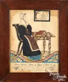 interior portrait of Mary Stevens by Joseph Davis, watercolor, sold Jun 2026