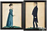 profile portraits of William (1785-1852) and Elizabeth (1795-1872) Ault of Annville by Jacob Maentel, watercolor, sold Jun 2026