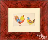 of chickens by Henry Lapp, watercolor, sold Apr 2026