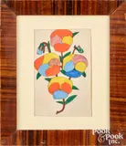 of pansies by Henry Lapp, watercolor, sold Apr 2026