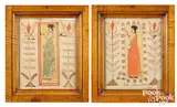 fraktur for Anna and Mary Hain of Berks County Pennsylvania by John Van Minian, watercolor, sold Apr 2026