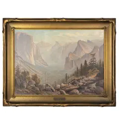 Jack Wisby ( American 1869-1940) View of Yosemite Valley Jack Wisby ( American 1869-1940) View of Yosemite Valley by Jack Wisby, oil on board, sold Dec 2022