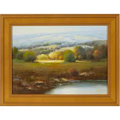 Untitled by Ignaz Epper, Oil on canvas 'Light in the Valley'signed l/r15 1/2in. x 11in. (39cm x 28cm)Fram, sold Nov 2022