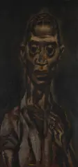 Untitled (Portrait of a man) by Frank Robbins, oil on board, sold Oct 2019