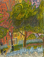 Park by Robert Clarence, serigraph, sold Oct 2019