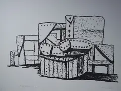 Studio Forms by Philip Guston, 1980, lithograph, sold Oct 2019