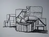 Studio Forms by Philip Guston, 1980, lithograph, sold Oct 2019