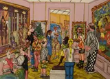 Masters at the Met by Red Grooms, 2002, lithograph in colors on Somerset Velvet paper, sold Oct 2019