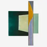Untitled (Triptych) by Susan Crile, oil on canvas, sold Nov 2019