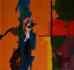 Archimage #6 by Sidney Gross, 1963, oil on canvas, sold Nov 2019