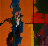Archimage #6 by Sidney Gross, 1963, oil on canvas, sold Nov 2019