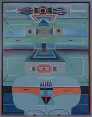 Woman by the Sea #4 by Vladimir Yankilevsky, 1988, oil on canvas, sold Nov 2019