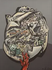 Egg born by night by Ernst Neizvestny, 1984, oil on canvas, sold Nov 2019
