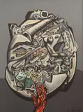 Egg born by night by Ernst Neizvestny, 1984, oil on canvas, sold Nov 2019