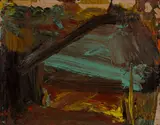 Pale Blue Light by Edvins Strautmanis, 1983, acrylic on unstretched canvas, sold Nov 2019