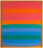 Untitled (Red Horizon) by Michael Loew, c. 1967, oil on canvas, sold Nov 2019