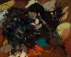 XI by Tadeusz Kantor, oil on canvas, sold Nov 2019
