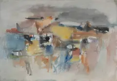 Untitled #290 by Michael Loew, watercolor on arches paper, sold Nov 2019