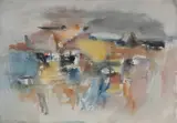 Untitled #290 by Michael Loew, watercolor on arches paper, sold Nov 2019