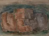 Two Figures by George Constant, watercolor, sold Oct 2019