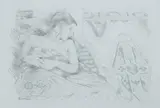 Study for Asleep #2 by Douglas Hofmann, graphite on paper, sold Oct 2019