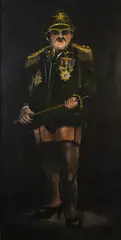 The Dictator by John Alexander, 1991, pastel watercolor and pen on paper, sold Oct 2019