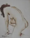 Untitled (Nude II) by Pál Fried, oil on canvas, sold Oct 2019