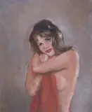 Untitled (Nude IX) by Pál Fried, oil on canvas, sold Oct 2019