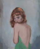 Untitled (Nude X) by Pál Fried, oil on canvas, sold Oct 2019
