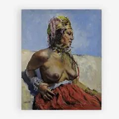 African Woman by Pál Fried, oil on canvas, sold Oct 2019
