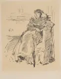 La Robe Rouge by James Abbott McNeill Whistler, 1894, lithograph, sold Dec 2019