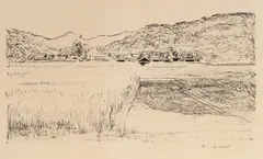 Farm and Field by Pierre Roussel, lithograph, sold Dec 2019