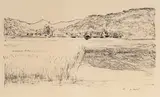Farm and Field by Pierre Roussel, lithograph, sold Dec 2019