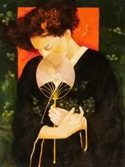 Hidden Thoughts by Felix Mas, serigraph in colors, sold Dec 2019