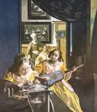 Primary Vermeer by George Deem, 1979, lithograph in colors, sold Dec 2019