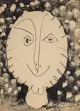 Head by Pablo Picasso, lithograph, sold Dec 2019